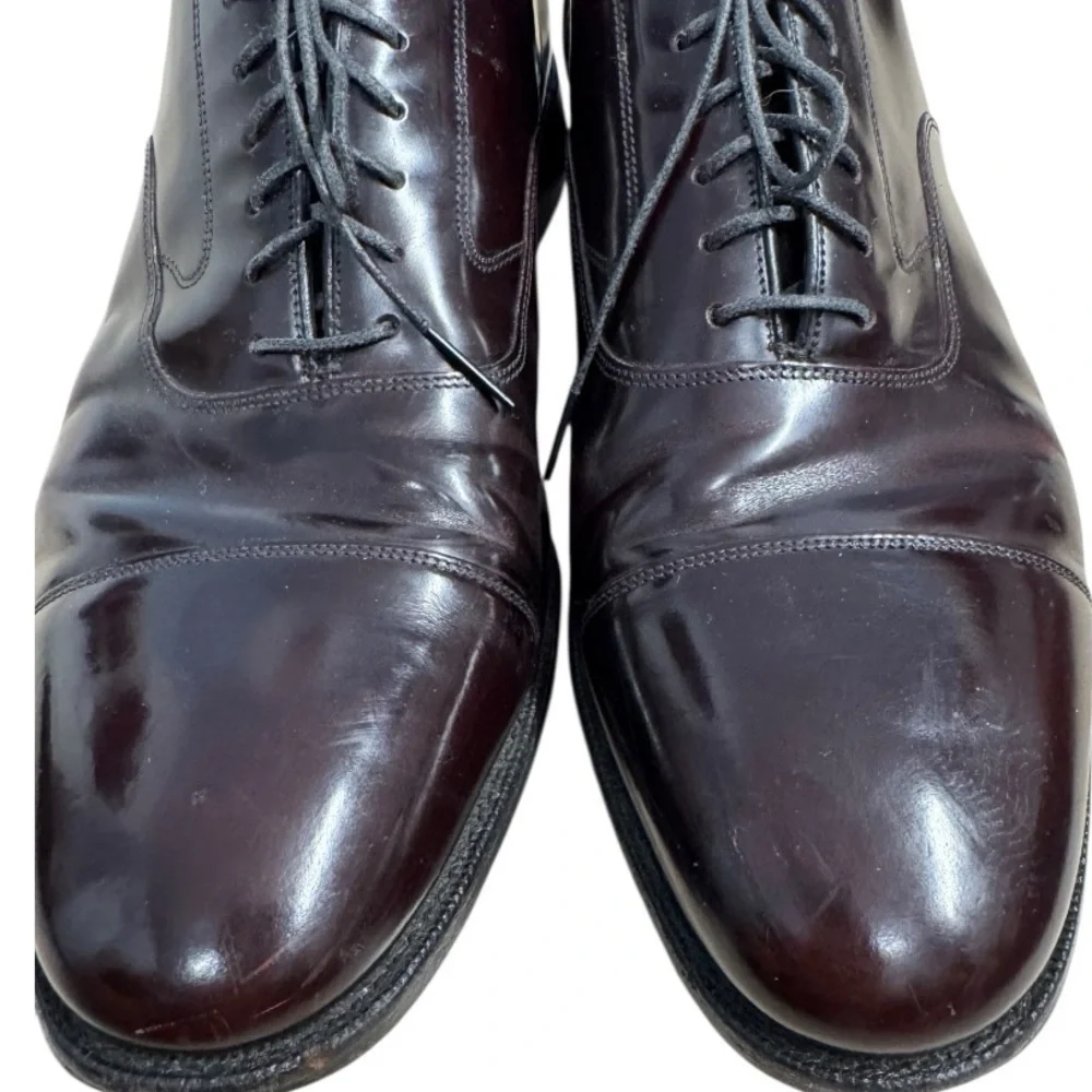 Johnston & Murphy Melton Burgundy Leather Cap Toe Oxford Dress Shoes Men’s 11 D